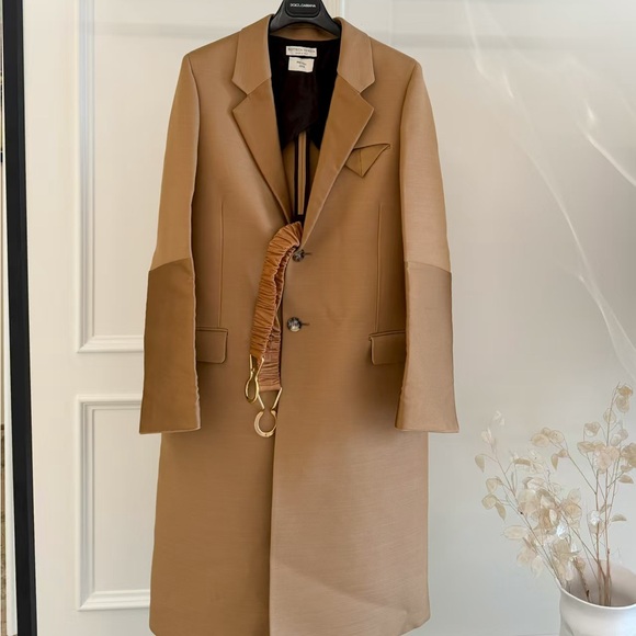 🚩steal authentic Bottega Veneta Tan Belted Coat - Picture 5 of 8